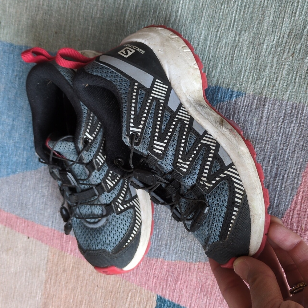 Salomon Contagrip Boys Blue Athletic Shoes Size 13